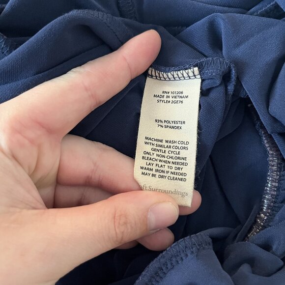 NWT Soft Surroundings Navy Long Sleeve Jumpsuit XL Polyester Blend - Picture 8 of 8